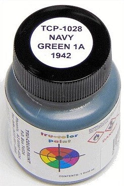 Tru-Color 1028 Navy Green 1-A 1942 1oz Acrylic Model Paint