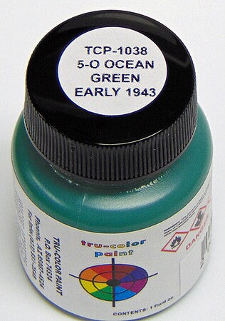 Tru-Color 1038 5-OG Ocean Green Early 1943 1oz Acrylic Model Paint