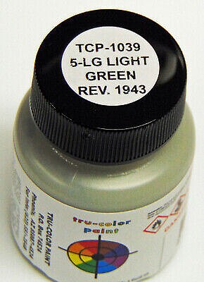 Tru-Color 1039 5-LG Light Green Revised 1943 1oz Acrylic Model Paint