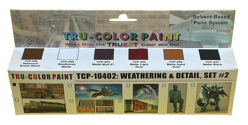 Tru-Color 10402 Weathering & Detail Acrylic Paint Set #2 (6)