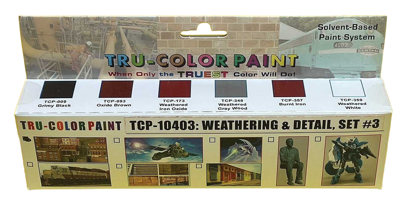 Tru-Color 10403 Weathering & Detail Acrylic Paint Set #3 (6)