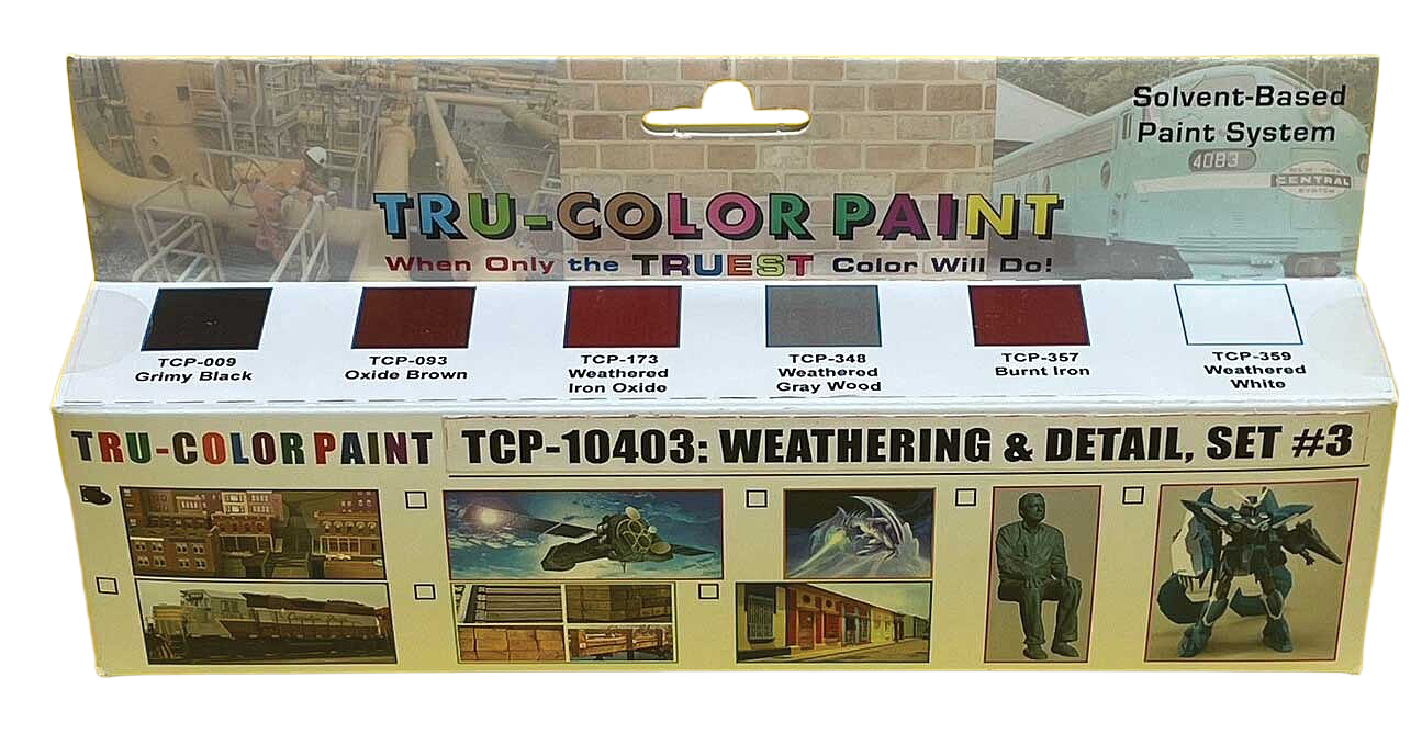 Tru-Color 10403 Weathering & Detail Acrylic Paint Set #3 (6)