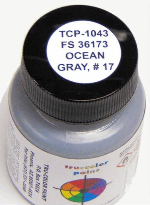 Tru-Color 1043 FS36173 Ocean Gray 1oz Acrylic Model Paint