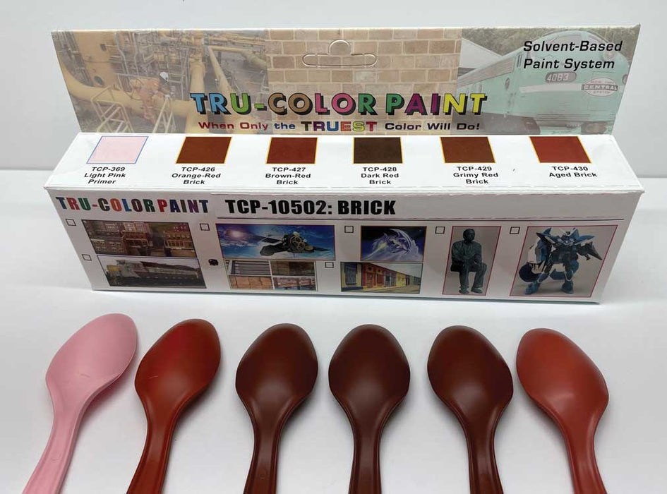 Tru-Color 10502 Structure & Infrastructure #2: Brick Acrylic Paint Set (6)