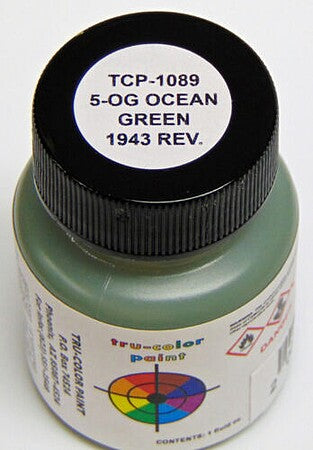 Tru-Color 1089 5-OG Ocean Green Revised 1943 1oz Acrylic Model Paint