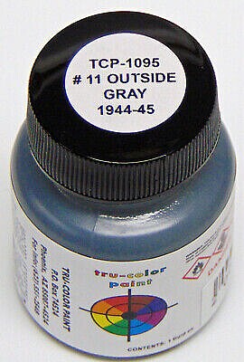 Tru-Color 1095 #11 Outside Gray 1944-1945 1oz Acrylic Model Paint