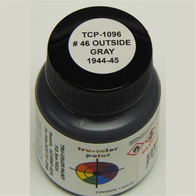 Tru-Color 1096 #46 Outside Gray 1944-1945 1oz Acrylic Model Paint