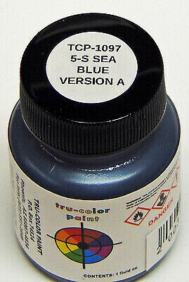 Tru-Color 1097 5-S Sea Blue Version A 1oz Acrylic Model Paint