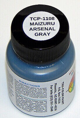 Tru-Color 1108 IJN Maizuru Arsenal Gray 1oz Acrylic Model Paint