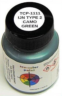 Tru-Color 1111 IJN Type 2 Camouflage Green 1oz Acrylic Model Paint ...