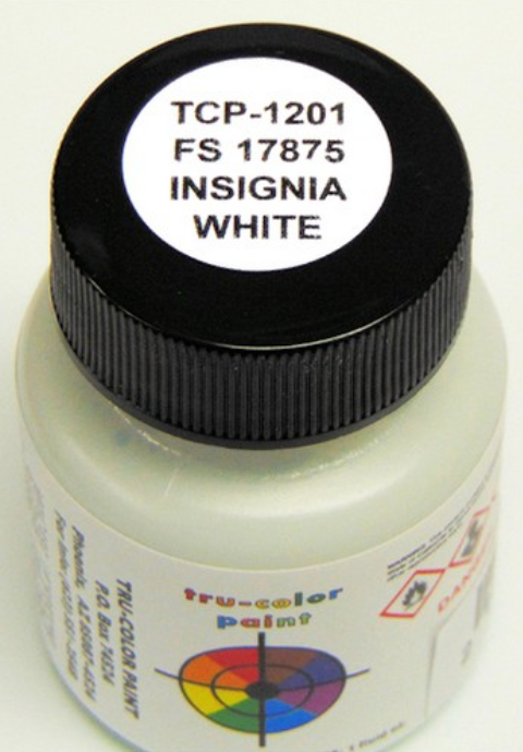 Tru-Color 1201 FS17875 Insignia White 1oz Acrylic Model Paint