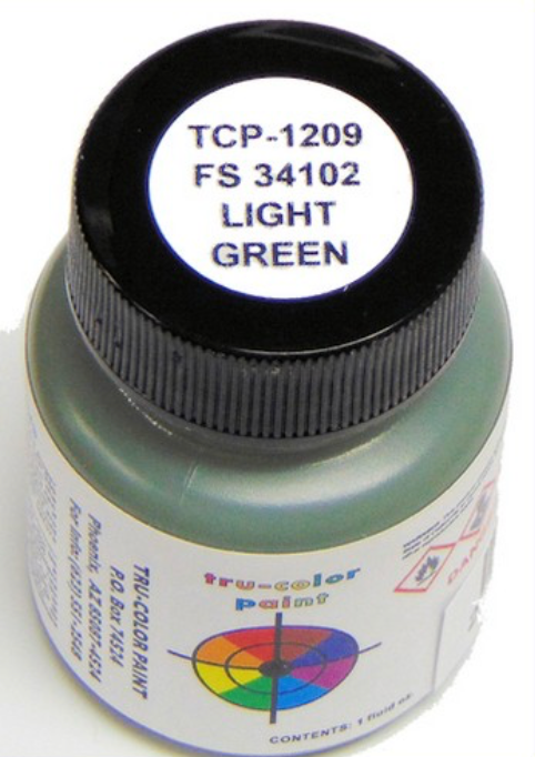 Tru-Color 1209 FS34102 F-4 Phantom Light Green 1oz Acrylic Model Paint
