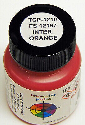 Tru-Color 1210 FS12197 International Orange 1oz Acrylic Model Paint