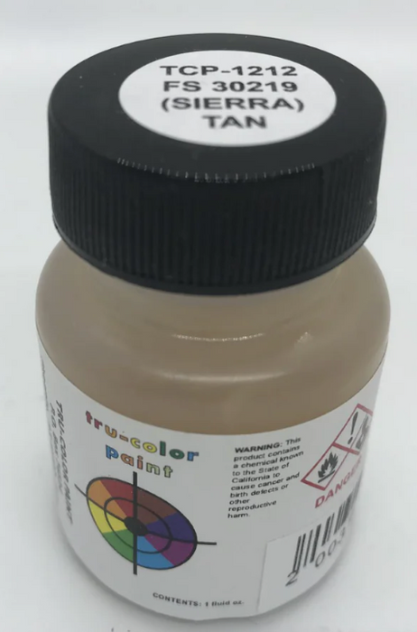30219 Color Tru-Color 1212 FS30219 Tan 1oz Acrylic Model Paint — White Rose Hobbies