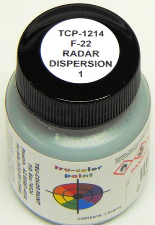 Tru-Color 1214 F-22 Radar Dispersion #1 1oz Acrylic Model Paint — White ...