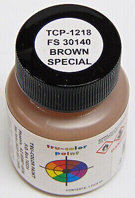 Tru-Color 1218 FS30140 Brown 1oz Acrylic Model Paint