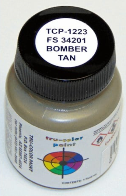 Tru-Color 1223 FS34201 Bomber Tan 1oz Acrylic Model Paint
