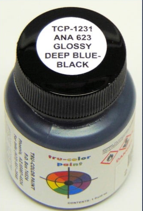 Tru-Color 1231 ANA 623 Gloss Deep Blue-Black 1oz Acrylic Model Paint