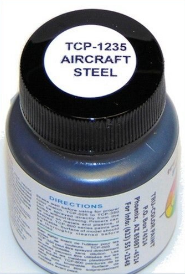 Tru-Color 1235 Aircraft Steel 1oz. Acrylic Model Paint