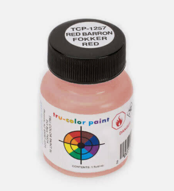 Tru-Color 1257 German: Red Baron Fokker Red 1 oz. Acrylic Model Paint
