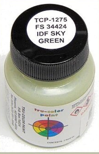 Tru-Color 1275 FS34424 IDF Sky Green 1 oz. Acrylic Model Paint