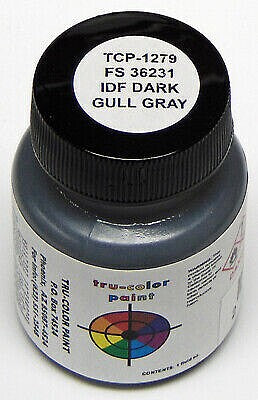 Tru-Color 1279 FS36231 IDF Dark Gull Grey 1 oz. Acrylic Model Paint