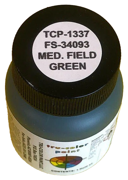 Tru-Color 1337 FS34093 MediumField Gray Solvent Based Acrylic Paint 1oz