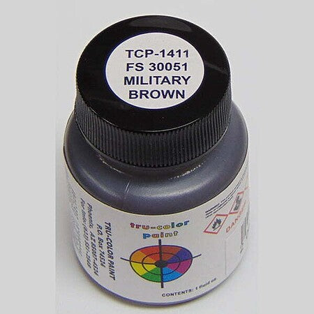 Tru-Color 1411 FS30051 NATO Military Brown Solvent Based Acrylic Paint 1oz