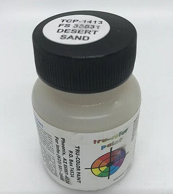 Tru-Color 1413 FS33531 Iraqi Freedom Desert Sand Solvent Based Acrylic Paint 1oz