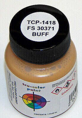 Tru-Color 1418 FS30371 Buff Solvent Based Acrylic Paint 1oz