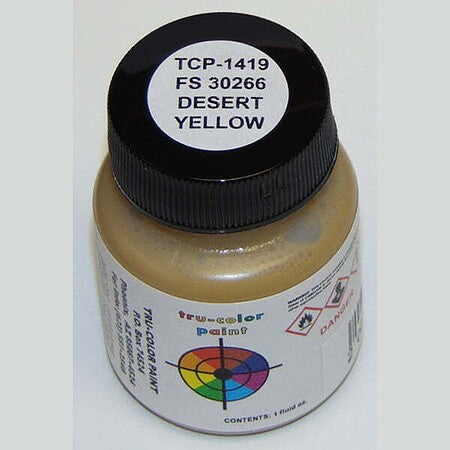 Tru-Color 1419 FS30266 Desert Yellow Solvent Based Acrylic Paint 1oz