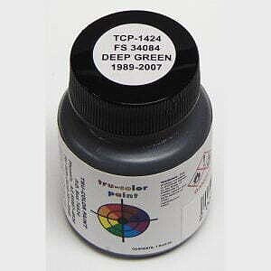 Tru-Color 1424 FS34084 Deep Green Camo Solvent Based Acrylic Paint 1oz
