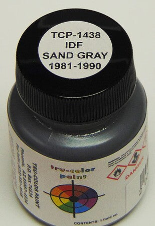 Tru-Color 1438 IDF Armor Sand Grey 1981-1990 Solvent Based Acrylic Paint 1oz