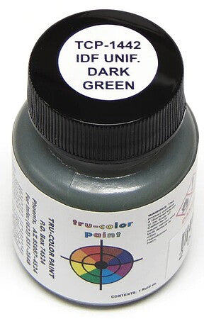 Tru-Color 1442 IDF Uniform Dark Green Solvent Based Acrylic Paint 1oz