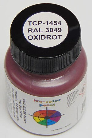 Tru-Color 1454 RAL 3049 Red Oxide Primer Solvent Based Acrylic Paint 1oz