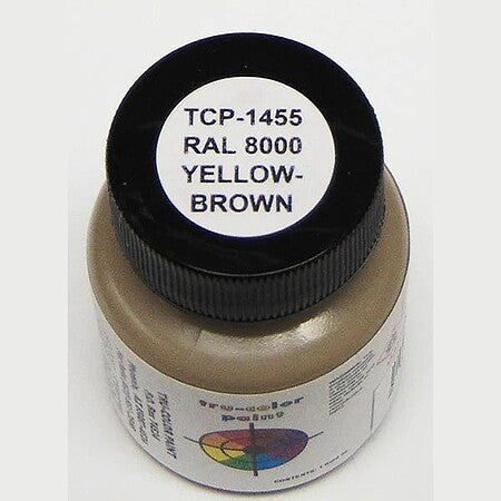 Tru-Color 1455 RAL 8000 Yellow Brown Solvent Based Acrylic Paint 1oz