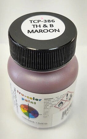Tru-Color 386 TH&B Maroon 1 oz. Acrylic Model Paint