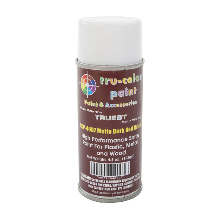 Tru-Color 4007 Matte Dark Red Brick High Performance Spray Paint 4.5oz