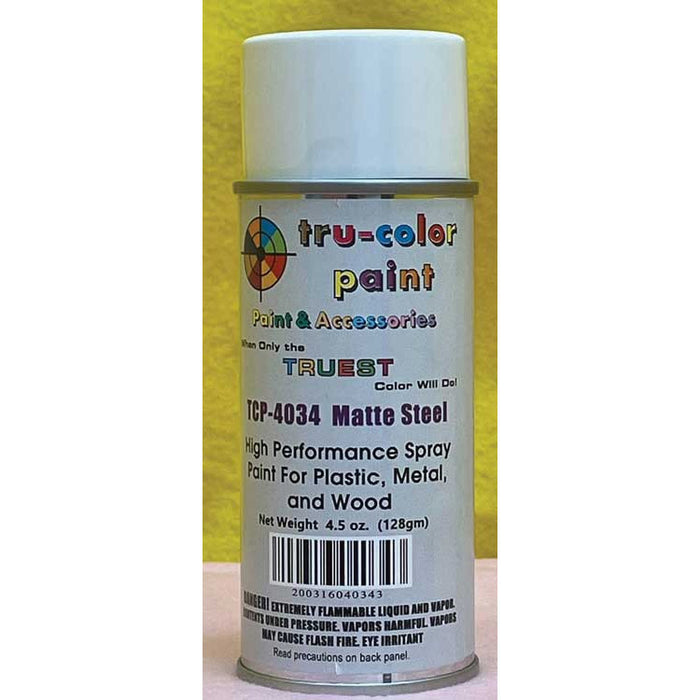 Tru-Color 4034 Matte Steel High Performance Spray Paint 4.5oz