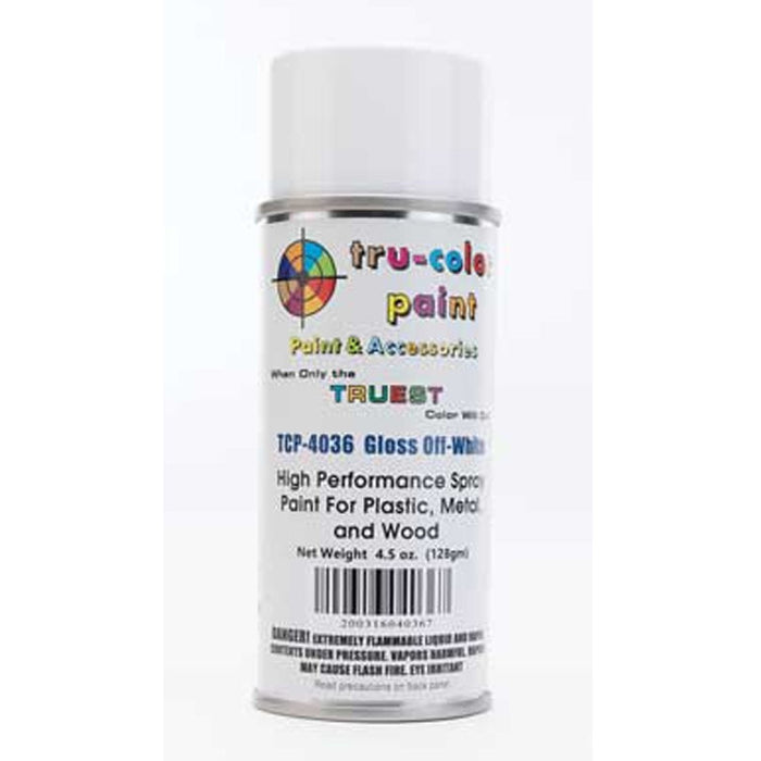Tru-Color 4036 Gloss Off-White High Performance Spray Paint 4.5oz