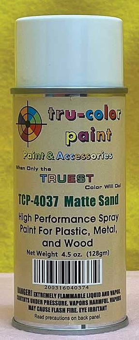 Tru-Color 4037 Matte Sand High Performance Spray Paint 4.5oz