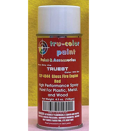 Tru-Color 4044 High Gloss Fire Engine Red High Performance Spray Paint 4.5oz