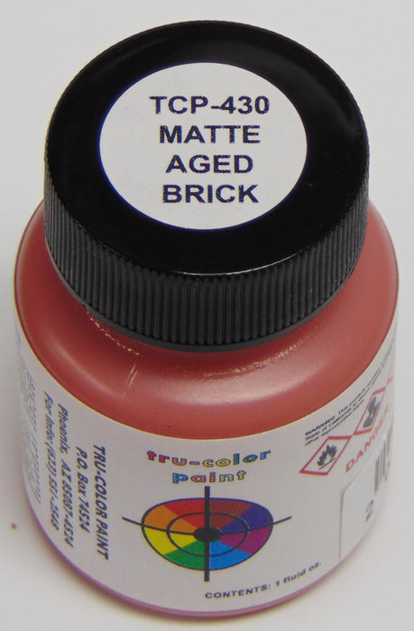 Tru-Color 430 Matte Aged Brick 1 oz. Acrylic Model Paint
