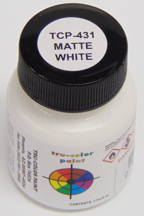 Tru-Color 431 Matte White 1 oz. Acrylic Model Paint