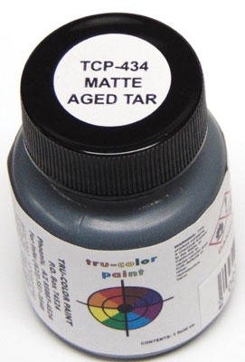 Tru-Color 434 Matte Aged Tar (For Roofs) 1 oz. Acrylic Model Paint