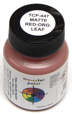 Tru-Color 447 Matte Red-Orange Leaf 1 oz. Acrylic Model Paint — White ...
