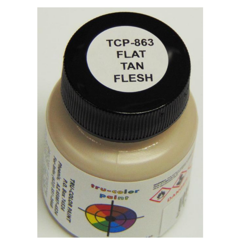 Tru-Color 863 Brushable Flat Tan Flesh 1 oz. Acrylic Model Paint