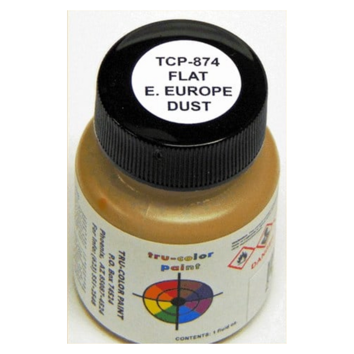 Tru-Color 874 Brushable Flat East European Dust 1 oz. Acrylic Model Paint