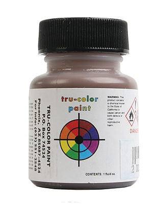 Tru-Color 877 Brushable Flat Warm Leather 1 oz. Acrylic Model Paint
