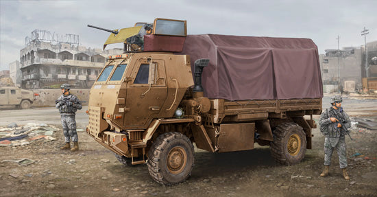 Trumpeter Scale Models 1009 1/35 M1078 LMTV (Light Medium Tactical Vehicle) Cargo Truck with Armored Cab Model Kit